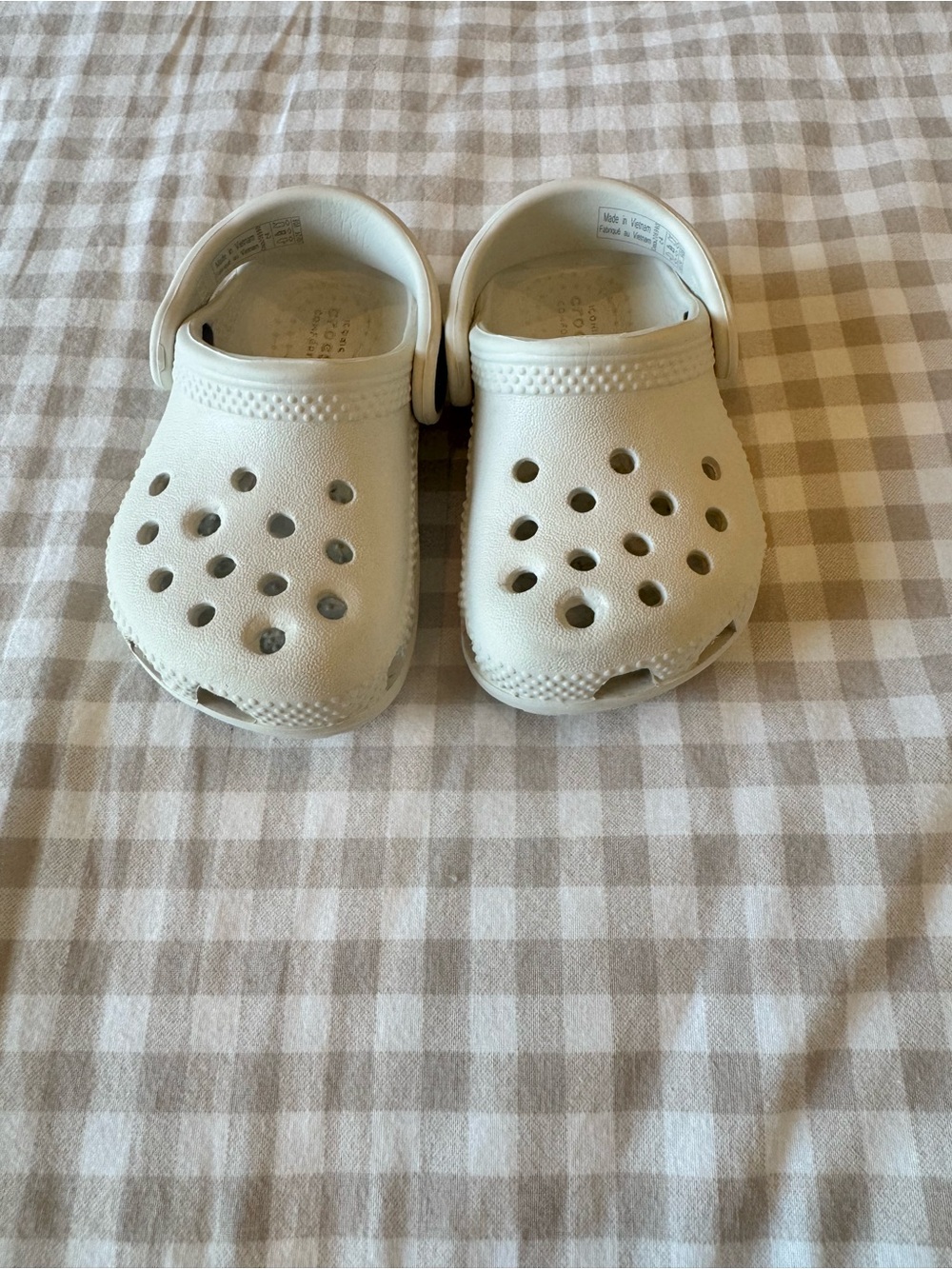 CROCS Kids White Slip-On Clogs